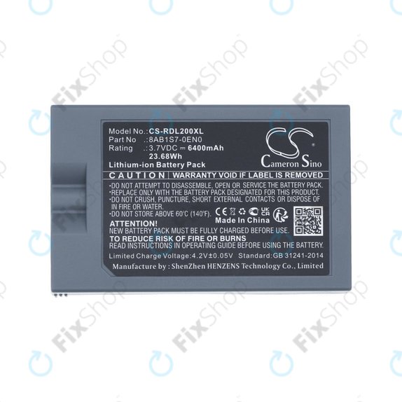 Bateria do Ring Video Doorbell 2, 3, 4, 6400mAh, Li-Ion, 3.7V, 8AB1S7-0EN0, HQ