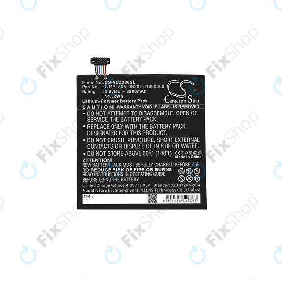 Bateria do Asus ZenPad 8.0" Z380C (P022), C11P1505, 0B200-01660200, 3900mAh, HQ