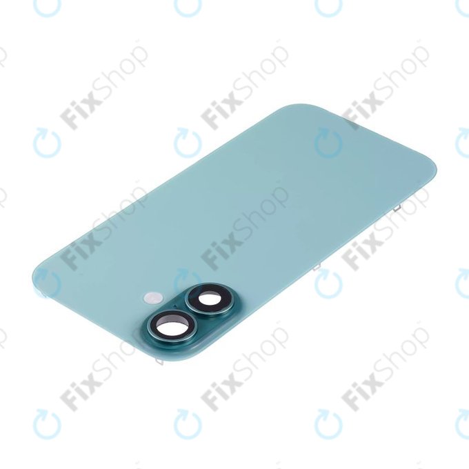 Tylne szkło obudowy z obiektywem aparatu, metalową płytką i magnesami Magsafe do iPhone 16, Teal