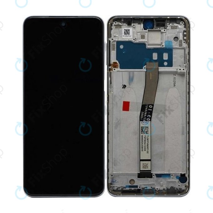 Wyświetlacz do Xiaomi Redmi Note 9 Pro, Ekran dotykowy z ramką, 560003J6B200, Interstellar Grey, Genuine Service Pack