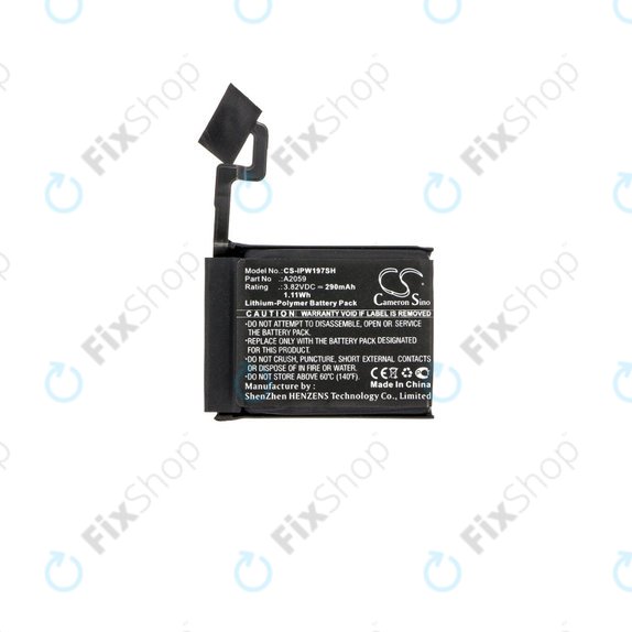 Bateria dla Apple Watch 4 44 mm, 290mAh, Li-Pol, 3.82 V, A2059, HQ