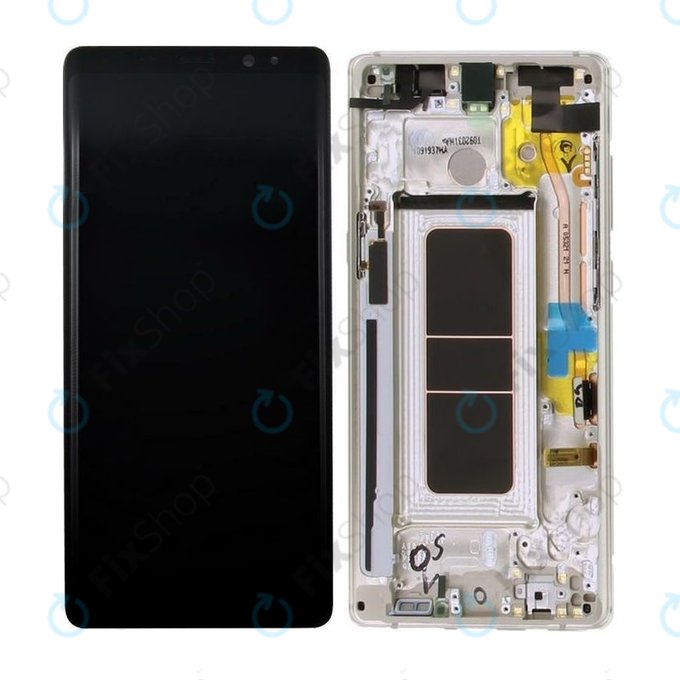 Wyświetlacz do Samsung Note 8 N950F, Ekran dotykowy z ramką, GH97-21065D, GH97-21066D, Maple Gold, Genuine Service Pack