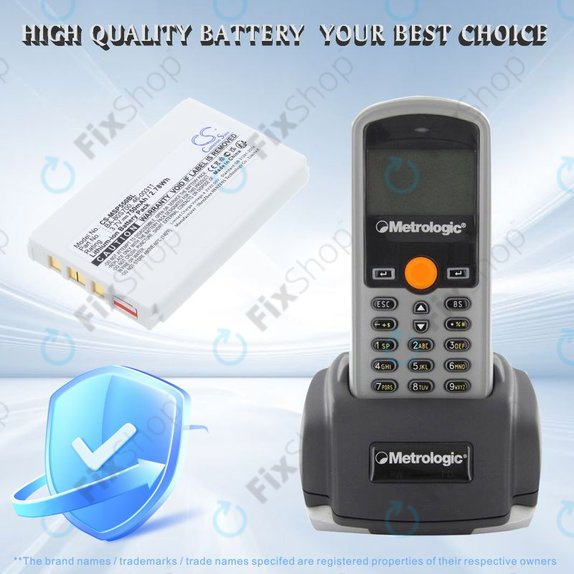 Bateria do Cipherlab 8300-L, Metrologic MK5502, 750mAh, Li-Ion, 3.7V, BA-80S700, HQ