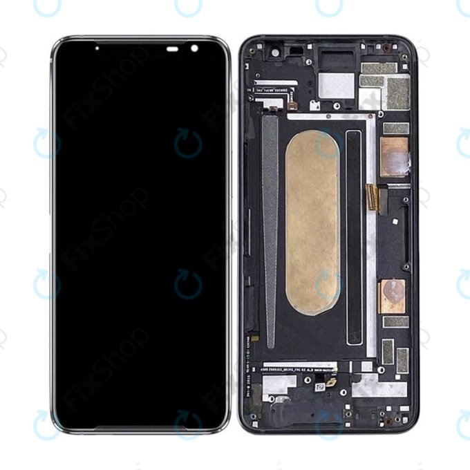 Wyświetlacz OLED do Asus ROG Phone 3 ZS661KS, Ekran dotykowy z ramką, Black Glare