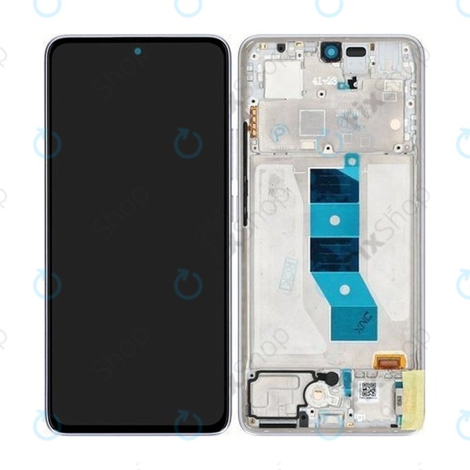 Wyświetlacz do Xiaomi Redmi Note 14 5G 24094RAD4G, Ekran dotykowy z ramką, Lavender Purple, 56001900O1700, Genuine Service Pack