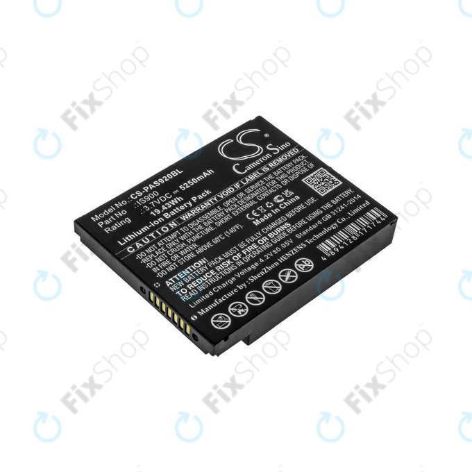 Bateria do Pax A920, A920c, 5250mAh, Li-Ion, 3.7V, IS900, HQ