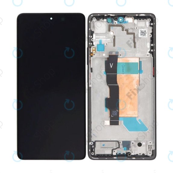 Wyświetlacz OLED do Xiaomi Poco F5 23049PCD8G, 23049PCD8I, Ekran dotykowy z ramką, Czarny, Black