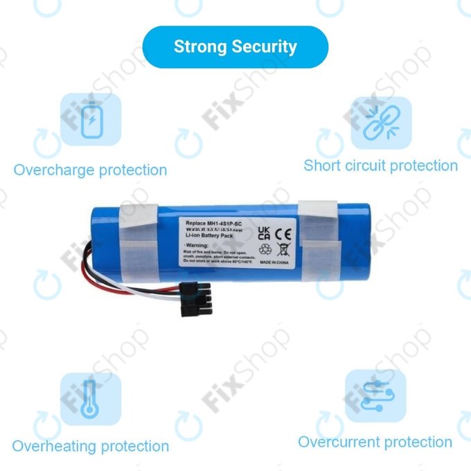 Bateria do Xiaomi Mi Robot Vacuum Mop Pro (P), 2 (Mijia 2C), Viomi V2 Pro, Proscenic LDS M7, STYJ02YM, MH1-4S1P-SC, Li-Ion, 14,8V 3400mAh