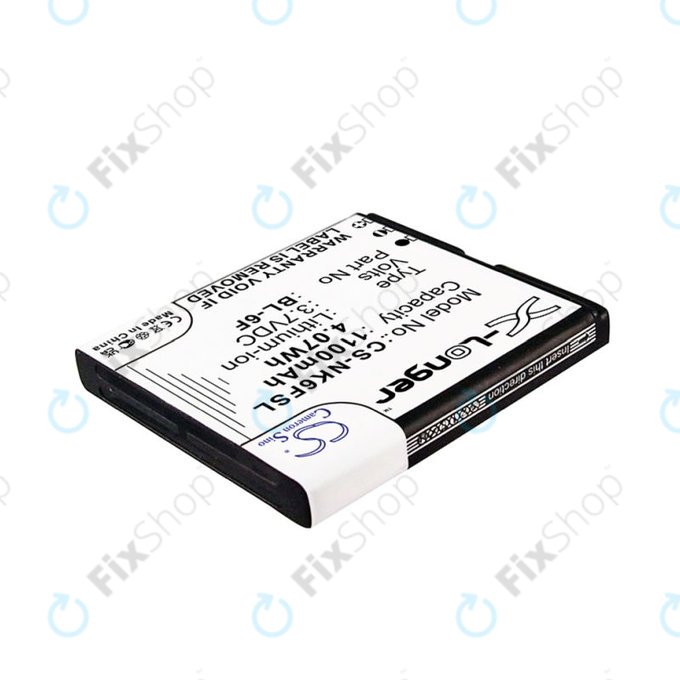 Bateria do Nokia N78, N79, N95 8GB, 1100mAh, Li-Ion, 3.7V, BL-6F, HQ