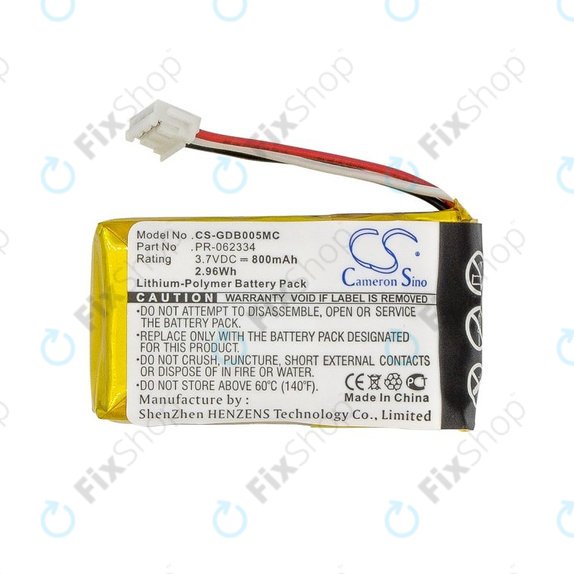 Bateria do GoPro Hero +, 800mAh, Li-Polymer, 3.7V, PR-062334, HQ