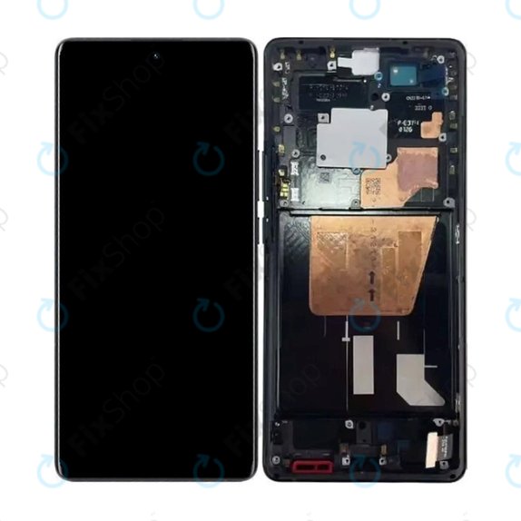 Wyświetlacz do Vivo X80 Pro 5G V2185A, V2145, Ekran dotykowy z ramką, Cosmic Black, TFT