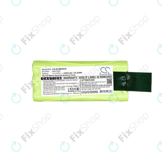 Bateria do Dirt Devil Libero M606, M606-1, M606-2, M606-3, M606-4, M607, M612, 0607004, 0612014, Ni-MH, 14,4V 1800mAh, HQ