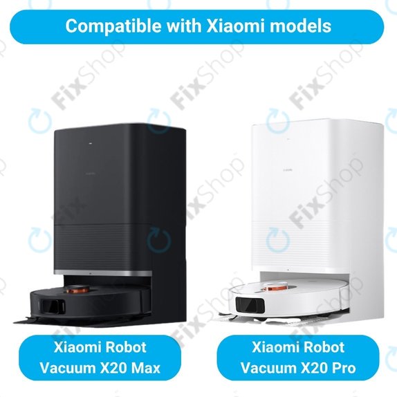Zestaw części zamiennych do Xiaomi Robot Vacuum X20 Max, X20 Pro (1x Główna szczotka, 2x Filtr, 2x Szczotka boczna)
