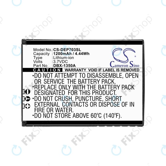 Bateria do Doro 7030, 7031, DFC-0270, 7080, 1200mAh, Li-Ion, 3.7V, DBX-1350A, HQ
