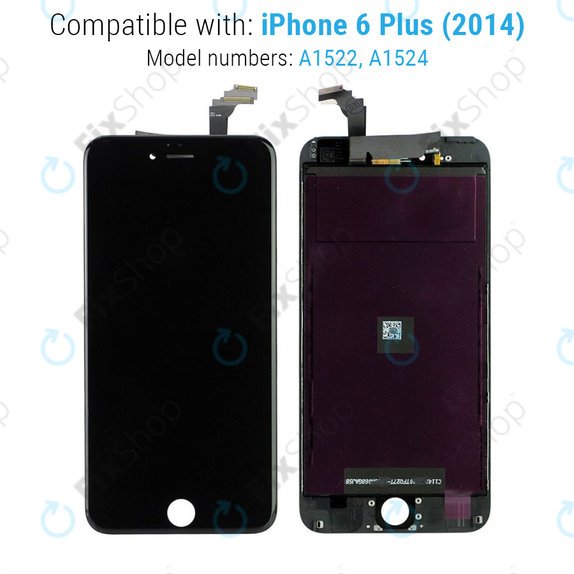 Wyświetlacz dla iPhone 6 Plus, Black, Ekran dotykowy z ramką
