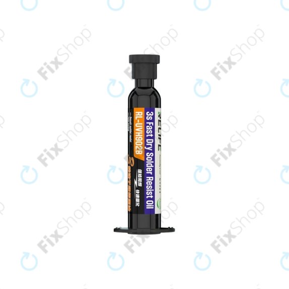Maska lutownicza utwardzana UV, 10ml, Czarny, Black, Relife RL-UVH902B