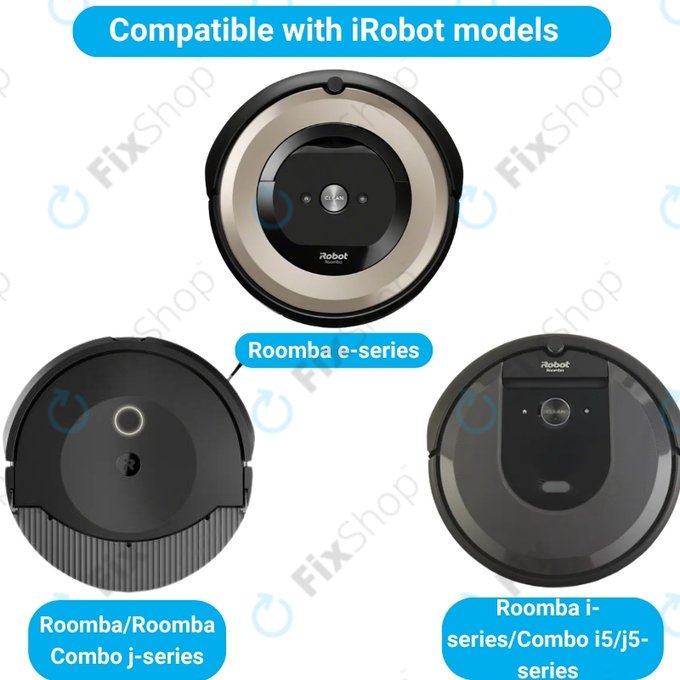 Zestaw części zamiennych do iRobot Roomba e-series, i-series, j-series (2 pary szczotek głównych, 4x Filtr, 4x Szczotka boczna, 4x Worek na kurz)