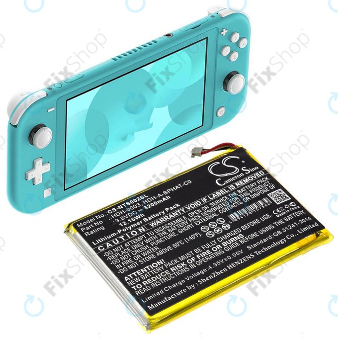 Bateria dla Nintendo Switch Lite, 3200mAh, Li-Pol, 3.8 V, HDH-A-BPHAT-C0, HQ