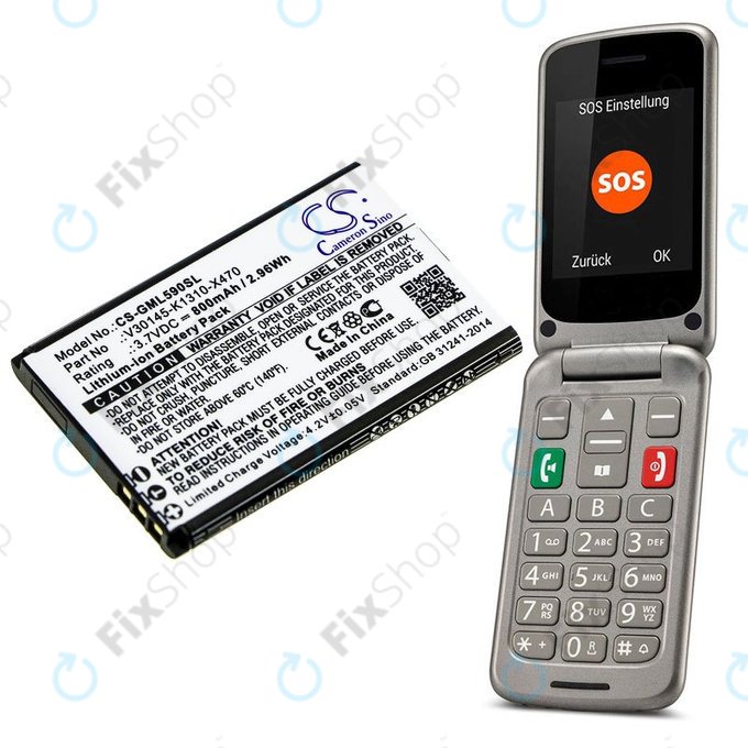 Bateria do Saiet Lumina, Ready, Single, Brondi Amico Favoloso, Gigaset GI390, 590, 800mAh, Li-Ion, 3.7V, V30145-K1310-X470, HQ