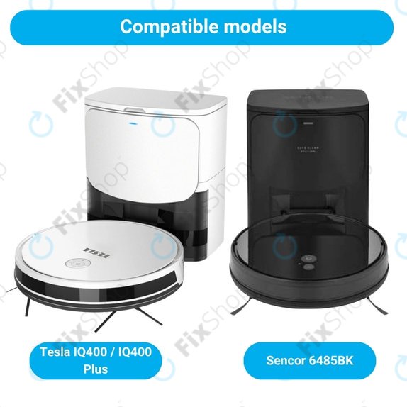 Zestaw części zamiennych do Tesla IQ400, IQ400 Plus, Sencor 6485BK (1x Główna szczotka, 2x Filtr, 4x Szczotka boczna, 2x Ściereczka mopująca, 2x Worek na kurz)
