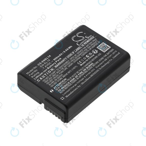Bateria do Nikon D3100 DSLR, 900mAh, Li-Ion, 7.4V, EN-EL14, HQ