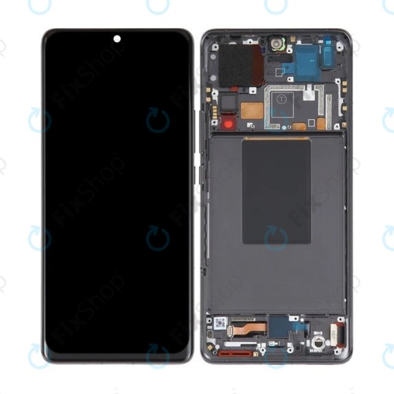 Wyświetlacz OLED do Xiaomi 12 Pro 2201122C, 2201122G, Ekran dotykowy z ramką, Czarny, Black