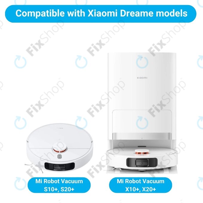 Zestaw części zamiennych do Xiaomi Mi Robot Vacuum S20+, S10+, X20+, X10+ (2x Główna szczotka, 4x Filtr, 4x Szczotka boczna – czarna)