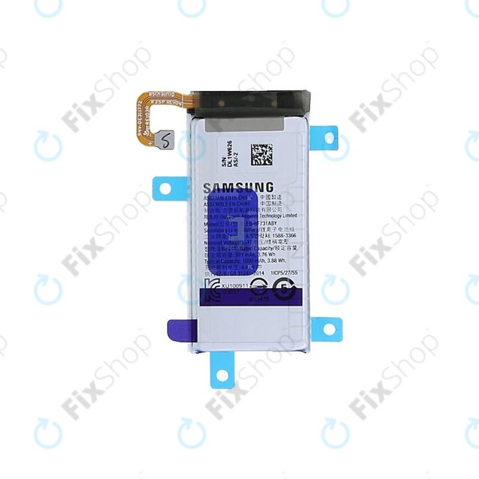 Bateria do Samsung Z Flip 5 F731B, EB-BF731ABY, 1000mAh, GH82-31700A, Genuine Service Pack