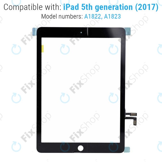 Ekran dotykowy z przyciskiem Home dla iPad (5th Gen 2017), Space Gray