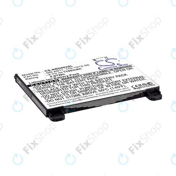 Bateria do Amazon Kindle 2, 1100mAh, Li-Ion, 3.7V, DR-A011, HQ