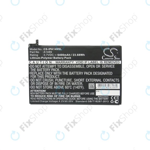 Bateria do iPad Mini 2, Mini 3, A1489, A1512, 6400mAh, HQ