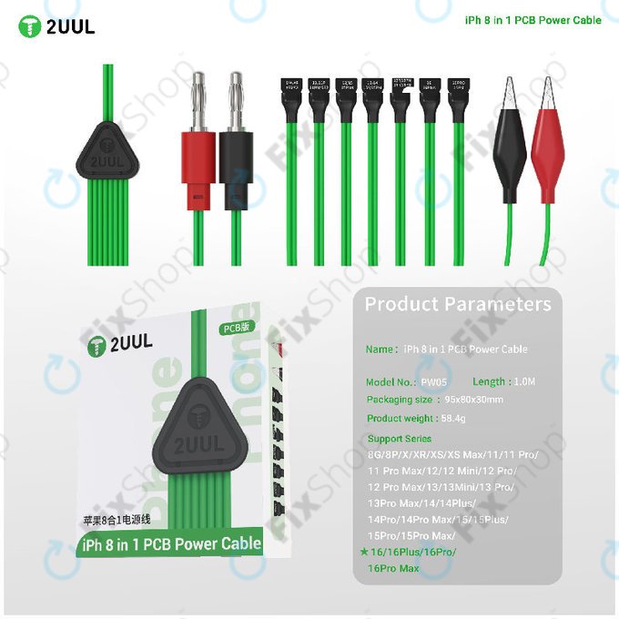 Kabel zasilający PCB do iPhone 8-16 Pro Max, 2UUL PW05