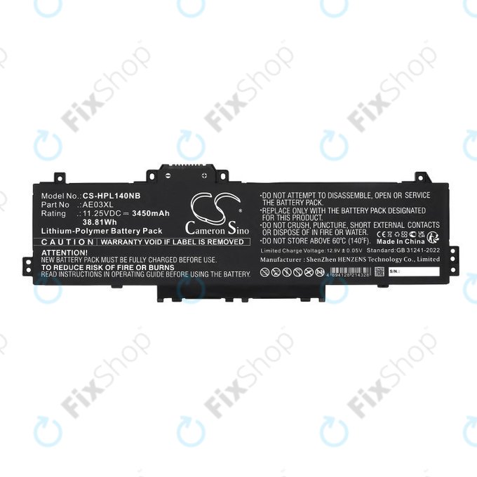 Bateria do HP 14, 15, 3450mAh, Li-Pol, 11.25V, AE03XL, HQ