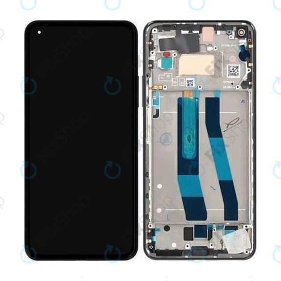 Wyświetlacz do Xiaomi 11 Lite 5G NE 2109119DG, 2107119DC, Ekran dotykowy z ramką, 5600030K9D00, Truffle Black, Genuine Service Pack