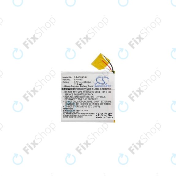Bateria do iPod Nano (3rd Gen), 616-0311, 450mAh, HQ