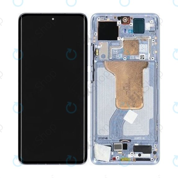 Wyświetlacz do Xiaomi 12, 12X, Ekran dotykowy z ramką, 5600040L3A00, Niebieski, Blue, Genuine Service Pack