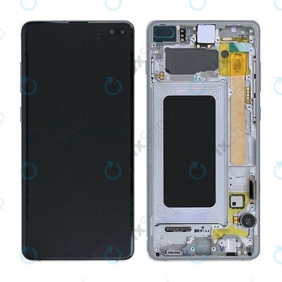 Wyświetlacz do Samsung S10 Plus G975F, Ekran dotykowy z ramką, Prism Black, TFT