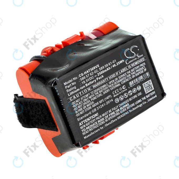 Bateria do Gardena R40, R50, R70, R80, Husqvarna Automower 305, 2500mAh, Li-Ion, 18.5V, 586 57 62-02, HQ