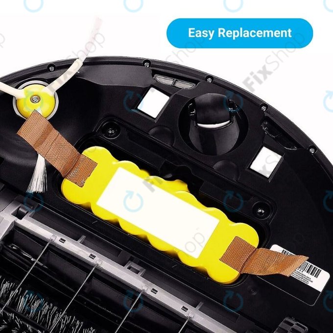 Bateria do iRobot Roomba 500, 600, 700, 800, 900-seria, R3, Scooba 450, Vileda 137173, 11702, GD-Roomba-500, VAC-500NMH-33 Ni-MH 14,4V 2800mAh HQ