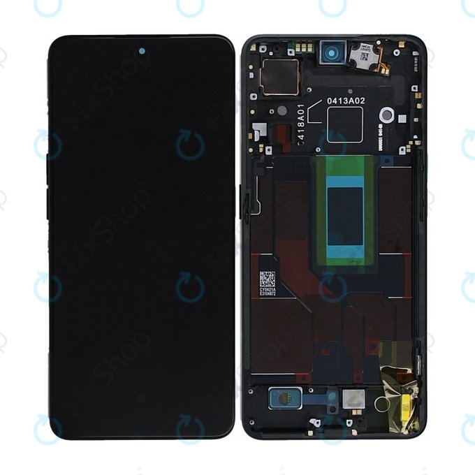Wyświetlacz OLED do Oppo Reno 8 Pro CPH2357, Ekran dotykowy z ramką, Glazed Black