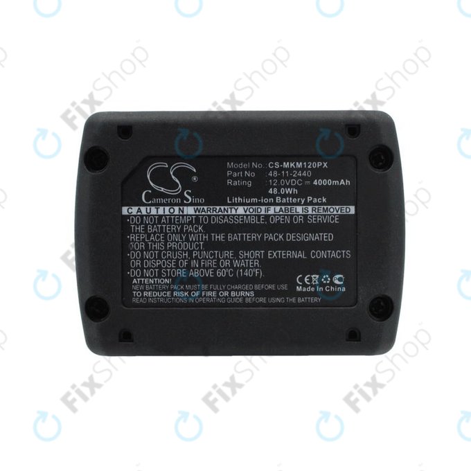 Bateria do Milwaukee M12 B4 Redlithium, 4000mAh, Li-Ion, 12V, 48-11-2440, HQ