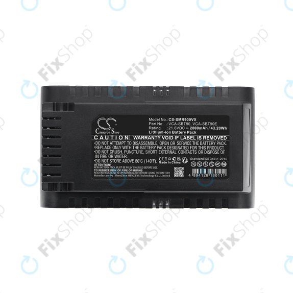 Bateria do Samsung Jet 75, 75 Multi, 75 Premium, VS70, 90, VS9000, VCA-SBT90, VCA-SBT90E, DJ96-00221A, Li-Ion, 21,6V 2000mAh, HQ