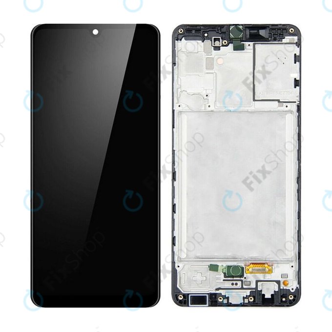 Wyświetlacz do Samsung A31 A315F, Ekran dotykowy z ramką, Prism Crush Black, TFT