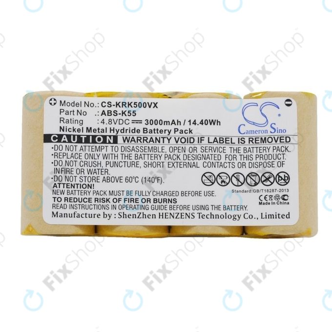 Bateria do Kärcher K50, K85, ABS-K55, Ni-MH, 4,8V 3000mAh, HQ