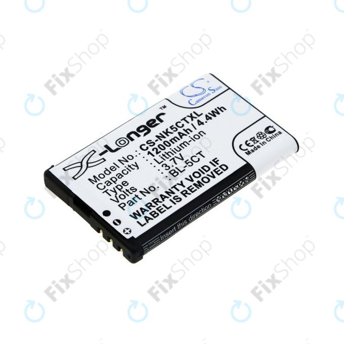 Bateria do Nokia 5220, 5630, 6303, 6700, C5, 1200mAh, Li-Ion, 3.7V, BL-5CT, HQ