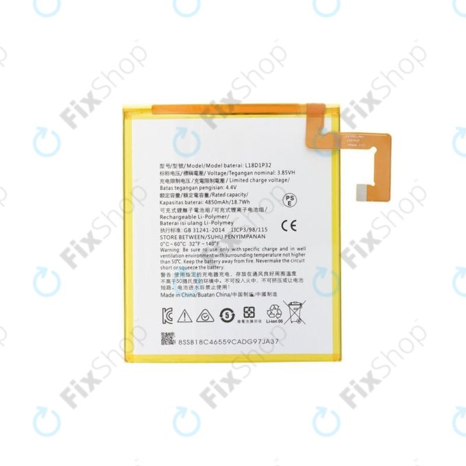 Bateria do Lenovo Tab M10 TB-X605, TB-X306 , TB-X505, L18D1P32, 4850mAh