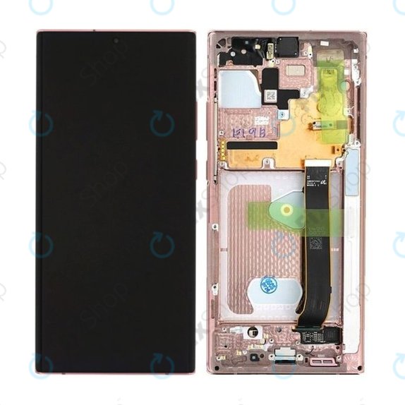 Wyświetlacz do Samsung Note 20 Ultra N986B, Ekran dotykowy z ramką, GH82-23596D, GH82-23511D, GH82-23621D, GH82-23622D, GH82-23597D, GH82-31459D, Mystic Bronze, Genuine Service Pack