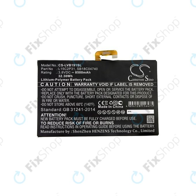 Bateria do Lenovo Yoga Book, L15C2P31, SB18C04740, 8500mAh, HQ