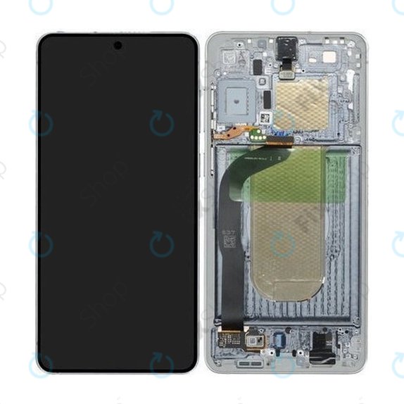 Wyświetlacz LCD + ekran dotykowy + ramka do Samsung S25 Edge, Titanium Silver, GH82-37224A, Genuine Service Pack