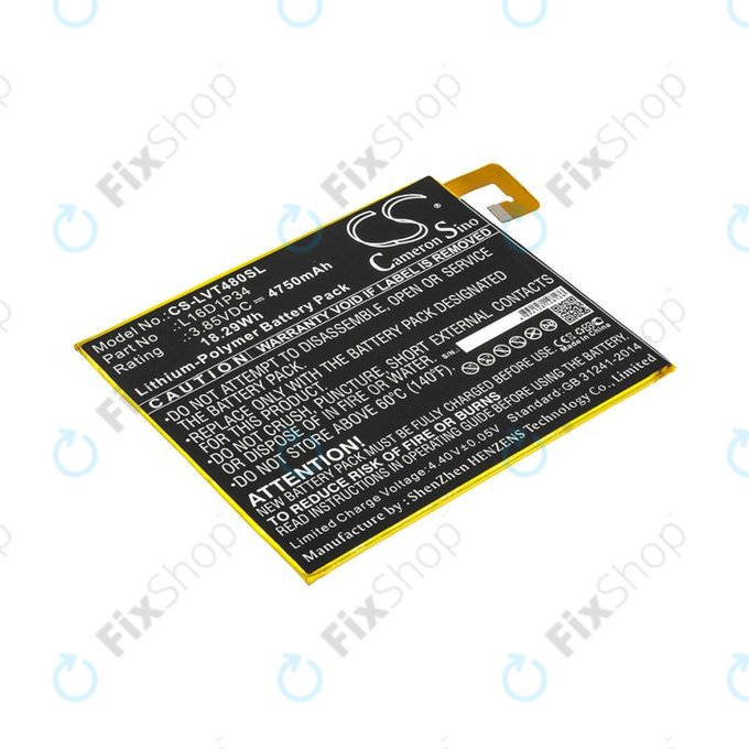 Bateria do Lenovo Tab4 8, 4750mAh, Li-Pol, 3.85V, L16D1P34, HQ